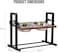 Wooden elevated pet feeder station with 3 height-adjustable, 2 Stainless steel bowls, Sturdy metal frame, and Non-slip bottom, Pet food &amp; water bowl for Large-sized pets, Easy assembly, 50 cm (Black)