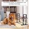 Wooden elevated pet feeder station with 3 height-adjustable, 2 Stainless steel bowls, Sturdy metal frame, and Non-slip bottom, Pet food &amp; water bowl for Large-sized pets, Easy assembly, 50 cm (Black)