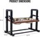 Wooden elevated pet feeder station with 3 height-adjustable, 2 Stainless steel bowls, Sturdy metal frame, and Anti-slip bottom, Pet food &amp; water bowl for Small-sized pets, Easy assembly, 42 cm (Black)