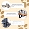Wooden elevated pet feeder station with 3 height-adjustable, 2 Stainless steel bowls, Sturdy metal frame, and Anti-slip bottom, Pet food &amp; water bowl for Small-sized pets, Easy assembly, 42 cm (Black)
