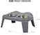 Raised dog bowl with Durable PP material, 2 Stainless steel food bowls, Non-slip bottom, and Detachable legs, Ergonomic pet feeding station for small-sized dogs, Easy assembly, 35 cm (Grey)