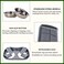 Raised dog bowl with Durable PP material, 2 Stainless steel food bowls, Non-slip bottom, and Detachable legs, Ergonomic pet feeding station for small-sized dogs, Easy assembly, 35 cm (Grey)