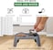 Raised dog bowl with Durable PP material, 2 Stainless steel food bowls, Non-slip bottom, and Detachable legs, Ergonomic pet feeding station for small-sized dogs, Easy assembly, 35 cm (Grey)