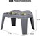 Raised dog bowl with Durable PP material, 2 Stainless steel food bowls, Non-slip bottom, and Detachable legs, Ergonomic pet feeding station for medium to large dogs, 51 cm (Grey)