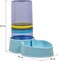 Pet water dispenser station, Automatic pet water dispenser with Transparent water tank, Gravity design, and Anti-slip bottom, Ideal for Cats &amp; Dogs, Easy to assemble, 42 cm (Blue)