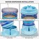 Pet water dispenser station, Automatic pet water dispenser with Transparent water tank, Gravity design, and Anti-slip bottom, Ideal for Cats &amp; Dogs, Easy to assemble, 42 cm (Blue)