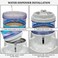Pet water dispenser station, Automatic pet water dispenser with Transparent water tank, Gravity design, and Anti-slip bottom, Ideal for Cats &amp; Dogs, Easy to assemble, 42 cm (Grey)