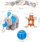 Dog chewing toys for Aggressive chewers, Durable calming odorless chew toys with Dinosaur, Bear, and Rope Toy themes, Ideal for dental health and Interactive play for all dog breeds (4Pcs)