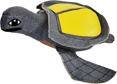 Plush turtle chew toy for All-sized breeds, Durable interactive pet toys with Polyester materials, Squeaky dog chew sound toy for Mental stimulation, Suitable for Indoor &amp; Outdoor play (Grey)