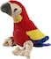 Squeaky Plush parrot toy for Teeth cleaning and Stress relief, Durable chew-resistant dog toy with Parrot theme and Polyester materials, Suitable for Aggressive chewers (Red)