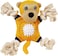 Squeaky Plush monkey toy for Teeth cleaning and Stress relief, Durable chew-resistant dog toy with Monkey theme and Polyester materials, Suitable for Aggressive chewers (Yellow)