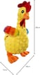 Squeaky Plush chicken chew toy for Teeth cleaning and Stress relief, Durable chew-resistant dog toy with a Chicken theme and Polyester materials, Suitable for Aggressive chewers (Yellow)