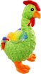 Squeaky Plush chicken chew toy for Teeth cleaning and Stress relief, Durable chew-resistant dog toy with a Chicken theme and Polyester materials, Suitable for Aggressive chewers (Green)