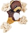 Squeaky Plush Bear chew toy for Teeth cleaning and Stress relief, Durable chew-resistant dog toy with a Bear theme and Polyester materials, Suitable for Aggressive chewers (Chocolate)