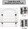 Pet playpen for Medium to Large dogs, Durable plastic construction dog playpen with Lockable door, 4 Panels, and Foldable design, Ideal for indoor/outdoor use, Easy assembly, 101 cm (White)