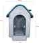 Waterproof plastic dog house with Roof, Durable PP material, Ventilation holes, Lockable door, and Raised floor, Indoor/Outdoor pet shelter for Large dogs, Easy to assemble, 113 cm (Blue)