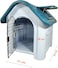 Waterproof plastic dog house with Roof, Durable PP material, Ventilation holes, Lockable door, and Raised floor, Indoor/Outdoor pet shelter for Small to medium dogs, Easy to assemble, 75 cm (Green)