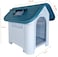 Dog house with Roof design, Ventilation holes, Lockable door, Elevated floor, and Weather-resistant material, Durable plastic pet shelter for small to medium dogs, Easy assembly, 66 cm (Blue)