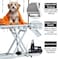 Electric Pet Grooming Table with Foot pedal, Power outlets &amp; USB, Tool Hook and Storage, 191 cm Dog grooming station with Electric motor, Non-slip &amp; Replaceable surface, Height adjustable (White)
