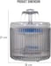 2.6L Pet water fountain, Automatic cat water fountain pet water dispenser with Adjustable water flows, Water level, Filtration system, and Ultra-quiet water pump, 21 cm (Grey)