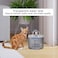 2.6L Pet water fountain, Automatic cat water fountain pet water dispenser with Adjustable water flows, Water level, Filtration system, and Ultra-quiet water pump, 21 cm (Grey)
