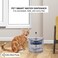 2L Automatic pet drinking fountain for Cats and Dogs, USB-Powered pet water fountain with Transparent design, Filtration system, Adjustable water flows, and Ultra-quiet pump (20 cm)
