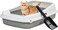 Semi-enclosed Cat litter box for Medium-sized cats, Odor control plastic cat toilet with Litter scoop, Grid design, Lightweight, and Raised fence, Detachable for easy cleaning, 49 cm (Grey)