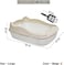 Anti-splash cat litter box with Enclosed design, Easy to clean, Durable plastic material and Removable, 56 cm Cat Litter Pan with Scoop, Portable, Large size, High fence, and All size cats (Beige)