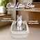 Anti-splash cat litter box with Enclosed design, Easy to clean, Durable plastic material and Removable, 56 cm Cat Litter Pan with Scoop, Portable, Large size, High fence, and All size cats (Beige)