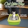 Anti-splash cat litter box with Enclosed design, Easy to clean, Durable plastic material and Removable, 56 cm Cat Litter Pan with Scoop, Portable, Large size, High fence, and All size cats (Green)