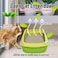 Anti-splash cat litter box with Enclosed design, Easy to clean, Durable plastic material and Removable, 47 cm Cat Litter Pan with Scoop, Portable, High fence, and Small to Medium size cats (Green)