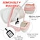 Anti-splash cat litter box with Enclosed design, Easy to clean, Durable plastic material and Removable, 47 cm Cat Litter Pan with Scoop, Portable, High fence, and Small to Medium size cats (Pink)
