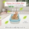 Anti-splash cat litter box with Enclosed design, Easy to clean, Durable plastic material and Removable, 38 cm Cat Litter Pan with Scoop, Portable, High fence, and ideal for small cats (Blue)