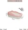 Anti-splash cat litter box with Enclosed design, Easy to clean, Durable plastic material and Removable, 38 cm Cat Litter Pan with Scoop, Portable, High fence, and ideal for small cats (Pink)