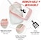 Anti-splash cat litter box with Enclosed design, Easy to clean, Durable plastic material and Removable, 38 cm Cat Litter Pan with Scoop, Portable, High fence, and ideal for small cats (Pink)