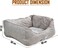 Dog Bed with Warm Fleece, Non-slip, Machine Washable, Idea for Small to Medium pets, 60 cm Pet furniture with Raised rim, Calming pet sofa, Sleeping bed, Breathable and Orthopedic Dog sofa (Beige)