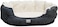 Large cushion, Dog bed with Anti-slip, Plush fabric, High sides and Thick padded, Large dog sofa with Washable, Tear Resistant sofa, Polyester, Light weight and Durable, 95 cm Pet Bed (Dark Grey)