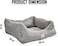 Pet bed for Small to Medium cat &amp; dogs, All-season Warm dog bed with Raised Edges, Fleece fabric, and Breathable, 60cm Dog cushion for Indoor use, Orthopedic pet bed with Washable and Non-slip, (Grey)