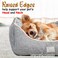 Pet bed for Small to Medium cat &amp; dogs, All-season Warm dog bed with Raised Edges, Fleece fabric, and Breathable, 60cm Dog cushion for Indoor use, Orthopedic pet bed with Washable and Non-slip, (Grey)