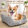Pet bed for Small to Medium cat &amp; dogs, All-season Warm dog bed with Raised Edges, Fleece fabric, and Breathable, 60cm Dog cushion for Indoor use, Orthopedic pet bed with Washable and Non-slip, (Grey)