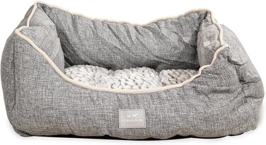 Pet bed for Small to Medium cat &amp; dogs, All-season Warm dog bed with Raised Edges, Fleece fabric, and Breathable, 60cm Dog cushion for Indoor use, Orthopedic pet bed with Washable and Non-slip, (Grey)
