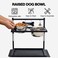 Elevated dog bowls, Adjustable height dog feeder station with 2 Stainless steel bowls, Name Tag, Bell, Pen, and Leak-proof mat, Sturdy metal pet feeder for Medium to Large dogs, 41 cm (Black)