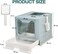 Foldable enclosed cat litter box with Top &amp; Front entry, Transparent door, Sand filter pedal, Litter scoop, and Drawer type, Splash-proof design cat toilet for Indoor cats, Easy to clean 50 cm (Green)