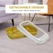 Semi-enclosed cat litter box with Litter scoop, High sides, Grid design, and detachable design, Durable lightweight cat toilet, Suitable for Indoor/Outdoor use, Easy to clean, 59 cm (Yellow)