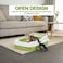 Semi-enclosed cat litter box with Litter scoop, High sides, Grid design, and detachable design, Durable lightweight cat toilet, Suitable for Indoor/Outdoor use, Easy to clean, 49 cm (Green)
