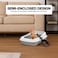 Semi-enclosed cat litter box with Litter scoop, High sides, Grid design, and detachable design, Durable lightweight cat toilet, Suitable for Indoor/Outdoor use, Easy to clean, 37 cm (Grey)