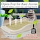Large Cat Litter Pan for all size cats, Durable plastic and Removable design, 56cm Cat litter box with Scoop, Enclosed design, High fence and Anti-splash, Pet waste box with Easy to clean (Beige)