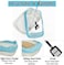 Large Cat Litter Pan for all size cats, Durable plastic and Removable design, 56cm Cat litter box with Scoop, Enclosed design, High fence and Anti-splash, Pet waste box with Easy to clean (Blue)