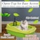 Large Cat Litter Pan for all size cats, Durable plastic and Removable design, 56cm Cat litter box with Scoop, Enclosed design, High fence and Anti-splash, Pet waste box with Easy to clean (Green)