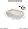 Cat Litter Pan for Small to Medium Cats, Durable plastic and Removable design, 47 cm Cat litter box with Scoop, Enclosed design, High fence and Anti-splash, Pet waste box with Easy to clean (Beige)